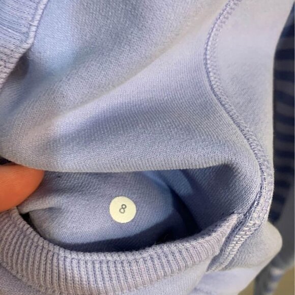 LULULEMON scuba hoodie. Size 8. Purple. Embroidered quote in hood. New condition - Picture 7 of 8